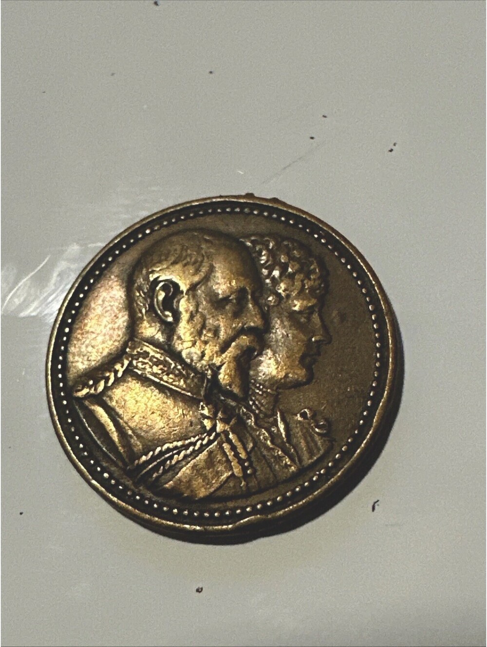 1902 King Edward VII and Queen Alexandra Coronation commemorative medal/token